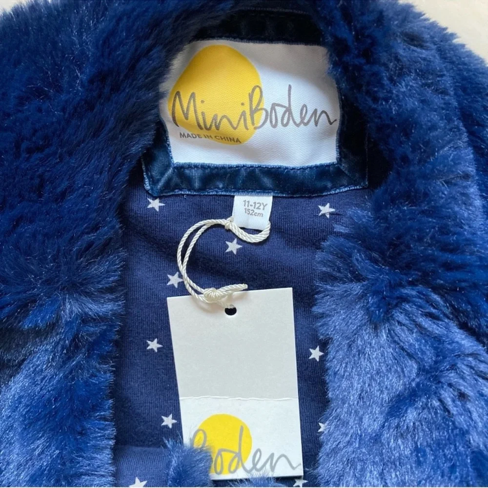 NWT Mini Boden Faux Fur Vest Size 11-12Y
